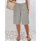 (S-4XL) Pantalones capri informales con cordón para mujer