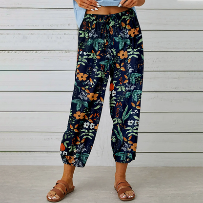 💥Novedades y ofertas especiales: pantalones jogger de cintura alta con estampado floral vintage