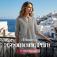📢📢Blusa de mujer con cuello en V y estampado geométrico