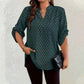 📢📢Blusa de mujer con cuello en V y estampado geométrico