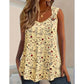 ✨ Camiseta sin mangas con estampado floral para mujer – Elegante cuello en V y corte holgado – Imprescindible para tu guardarropa de verano 🌞