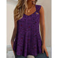 ✨ Camiseta sin mangas con estampado floral para mujer – Elegante cuello en V y corte holgado – Imprescindible para tu guardarropa de verano 🌞