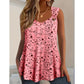 ✨ Camiseta sin mangas con estampado floral para mujer – Elegante cuello en V y corte holgado – Imprescindible para tu guardarropa de verano 🌞