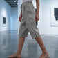 Pantalones cortos informales de mujer con detalle de botones