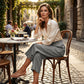 Pantalones cortos informales de mujer con detalle de botones