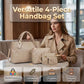 👜🔥Set de 4 Bolsos para Mujer – Elegancia, Espacio y Estilo en un Solo Pack🎁Llavero de osito de peluche gratis
