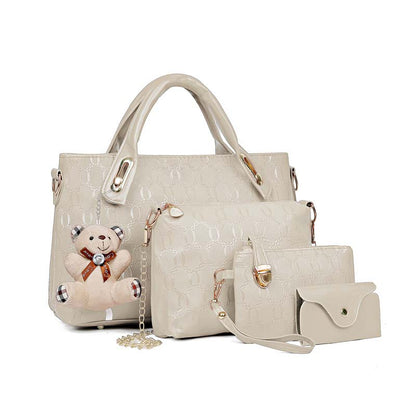 👜🔥Set de 4 Bolsos para Mujer – Elegancia, Espacio y Estilo en un Solo Pack🎁Llavero de osito de peluche gratis