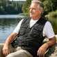 Chaleco de pesca para hombre con múltiples bolsillos para actividades al aire libre.