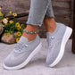 Zapatos sin cordones de malla transpirable para mujer, ideales para caminar