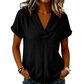 Camiseta de punto de verano de corte holgado para mujer