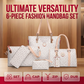 Conjunto de 6 bolsos para mujer con estampado de huesos