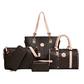 Conjunto de 6 bolsos para mujer con estampado de huesos