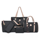 Conjunto de 6 bolsos para mujer con estampado de huesos