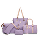 Conjunto de 6 bolsos para mujer con estampado de huesos