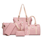 Conjunto de 6 bolsos para mujer con estampado de huesos
