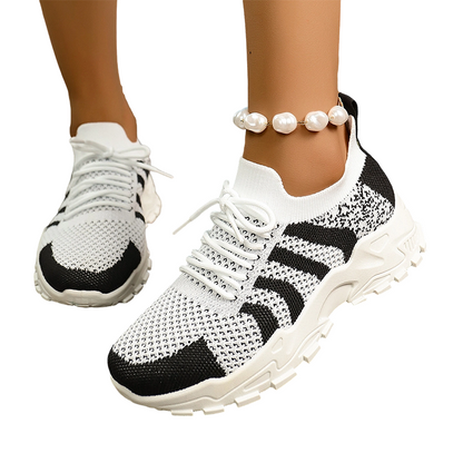 Zapatillas deportivas de punto transpirables para mujer
