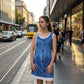 Vestido de dos piezas con estampado de vaqueros para mujer