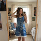 Vestido de dos piezas con estampado de vaqueros para mujer