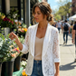 👗Blazer elegante de encaje floral para mujer – Una prenda elegante y ligera, ideal tanto para la oficina como para salir por la noche✨