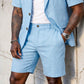 Conjunto de traje de dos piezas de manga corta para hombre