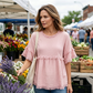 🔥Novedades y ofertas especiales: blusa casual para mujer con flecos y mangas con volantes