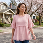 🔥Novedades y ofertas especiales: blusa casual para mujer con flecos y mangas con volantes