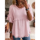🔥Novedades y ofertas especiales: blusa casual para mujer con flecos y mangas con volantes