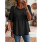 🔥Novedades y ofertas especiales: blusa casual para mujer con flecos y mangas con volantes
