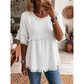 🔥Novedades y ofertas especiales: blusa casual para mujer con flecos y mangas con volantes