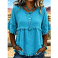 🔥Novedades y ofertas especiales: blusa casual para mujer con flecos y mangas con volantes