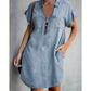 👗✨ ¡OFERTA 50% OFF! Vestido Vaquero para Mujer con Cremallera – Cómodo, Casual y Elegante para Todos los Días 💙