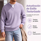 🏆👕Mejor Valorado - Camiseta Manga Larga Gofrada Hombre