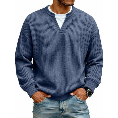 🏆👕Mejor Valorado - Camiseta Manga Larga Gofrada Hombre