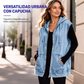 ⭐Tendencia del momento⭐ Chaleco de mezclilla oversize con capucha – Bolsillos funcionales y corte holgado