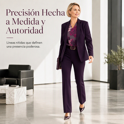 ✨ Conjunto Elegante de Traje de 3 Piezas para Mujer – Estampado Floral, Corte Sofisticado y Estilo Profesional