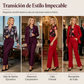 ✨ Conjunto Elegante de Traje de 3 Piezas para Mujer – Estampado Floral, Corte Sofisticado y Estilo Profesional