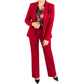 ✨ Conjunto Elegante de Traje de 3 Piezas para Mujer – Estampado Floral, Corte Sofisticado y Estilo Profesional