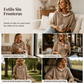 🧥✨ Sudadera con Capucha de Punto Vintage para Mujer – Diseño Desgastado, Tejido Suave y Estilo Casual Sofisticado
