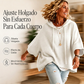 🧥✨ Sudadera con Capucha de Punto Vintage para Mujer – Diseño Desgastado, Tejido Suave y Estilo Casual Sofisticado
