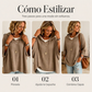 🧥✨ Sudadera con Capucha de Punto Vintage para Mujer – Diseño Desgastado, Tejido Suave y Estilo Casual Sofisticado