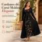 👗🌸 Vestido Largo Bordado Floral para Mujer – Escote Cuadrado, Corte Favorecedor y Elegancia Bohemi