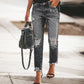 👖✨ Vaqueros Rotos Desgastados Retro para Mujer – Estilo Vintage, Ajuste Cómodo y Look Casual con Mucha Personalidad