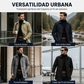 Gabardina impermeable de media longitud para hombre
