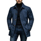 Gabardina impermeable de media longitud para hombre