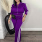 ⏰Conjunto Deportivo de 2 Piezas para Mujer – Chaqueta con Cremallera y Pantalón Cómodo para un Estilo Casual
