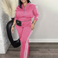 ⏰Conjunto Deportivo de 2 Piezas para Mujer – Chaqueta con Cremallera y Pantalón Cómodo para un Estilo Casual