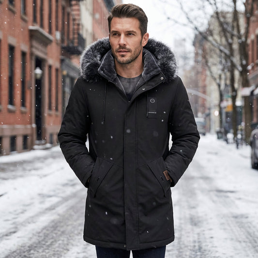 ⏰🔥 ¡50% OFF POR TIEMPO LIMITADO! 🧥 Parka Térmica Impermeable para Hombre con Capucha – Forro Cálido, Protección Cortavientos y Comodidad en Invierno ❄️✨