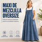 👗 Vestido Maxi Denim Oversize para Mujer – Comodidad Relajada, Estilo Moderno y Ajuste Favorecedor Diario ✨