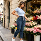 👖🔥 ¡50% OFF POR TIEMPO LIMITADO! Pantalón de Mezclilla para Mujer – Cintura con Cordón, Elástico, Cómodo y con Bolsillos ✨