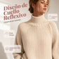 Vestido de punto de cuello alto cómodo para mujer